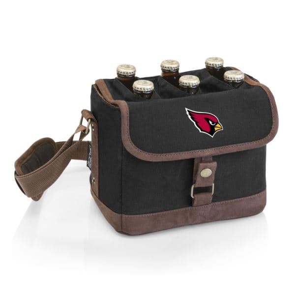 Las Vegas Raiders - Beer Caddy Cooler Tote with Opener, (Black with Brown Accents)
