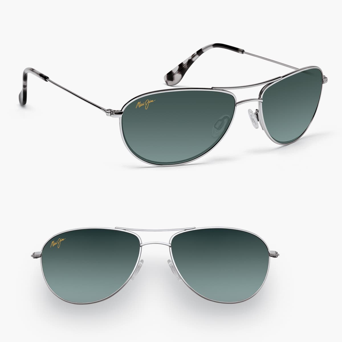 Baby Beach Polarized Sunglasses Silver Frame Neutral Gray Lens