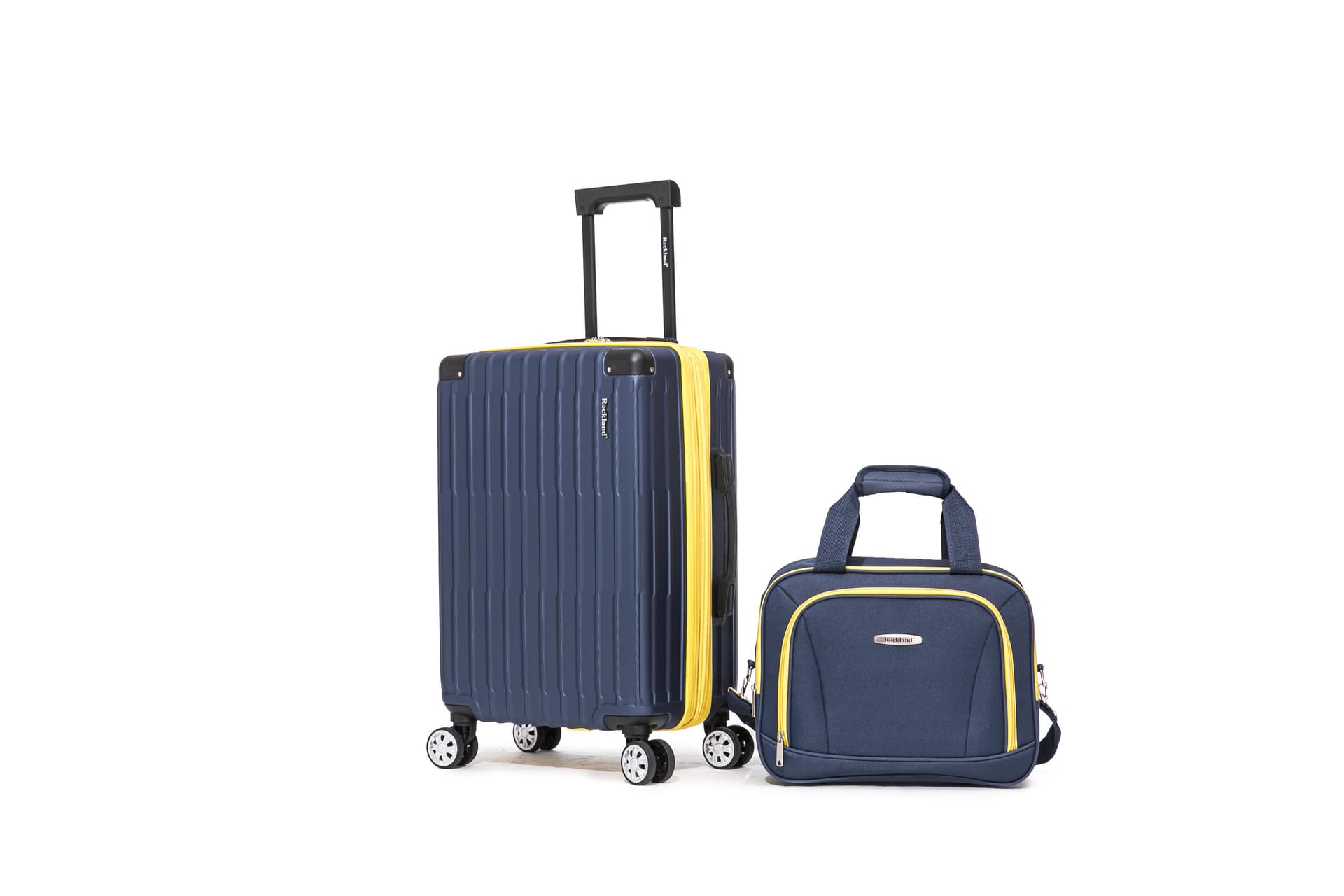 Napa Valley 20" Expandable ABS Uright Spinner & 14" Tote - Navy