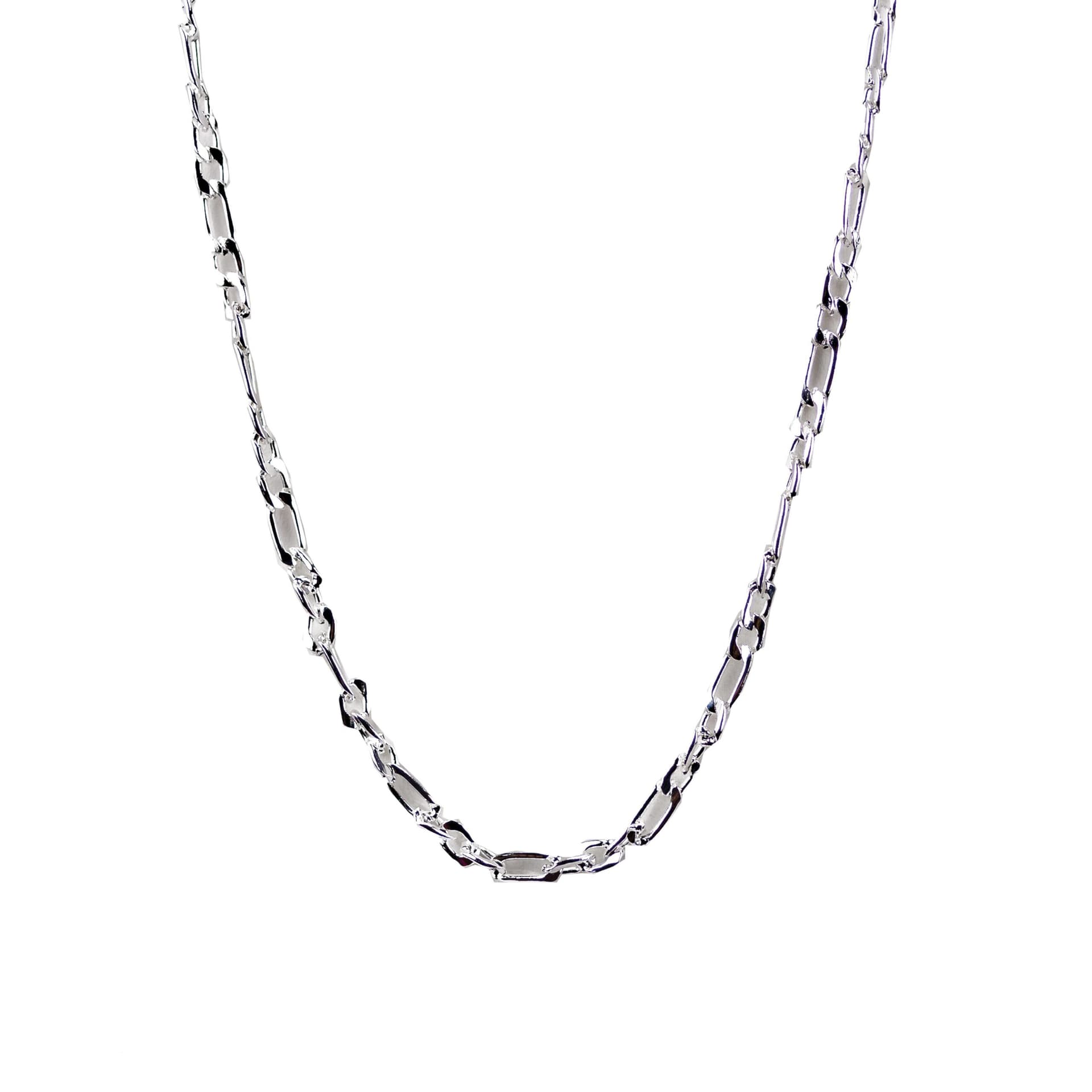 Silver Figaro Link Necklace
