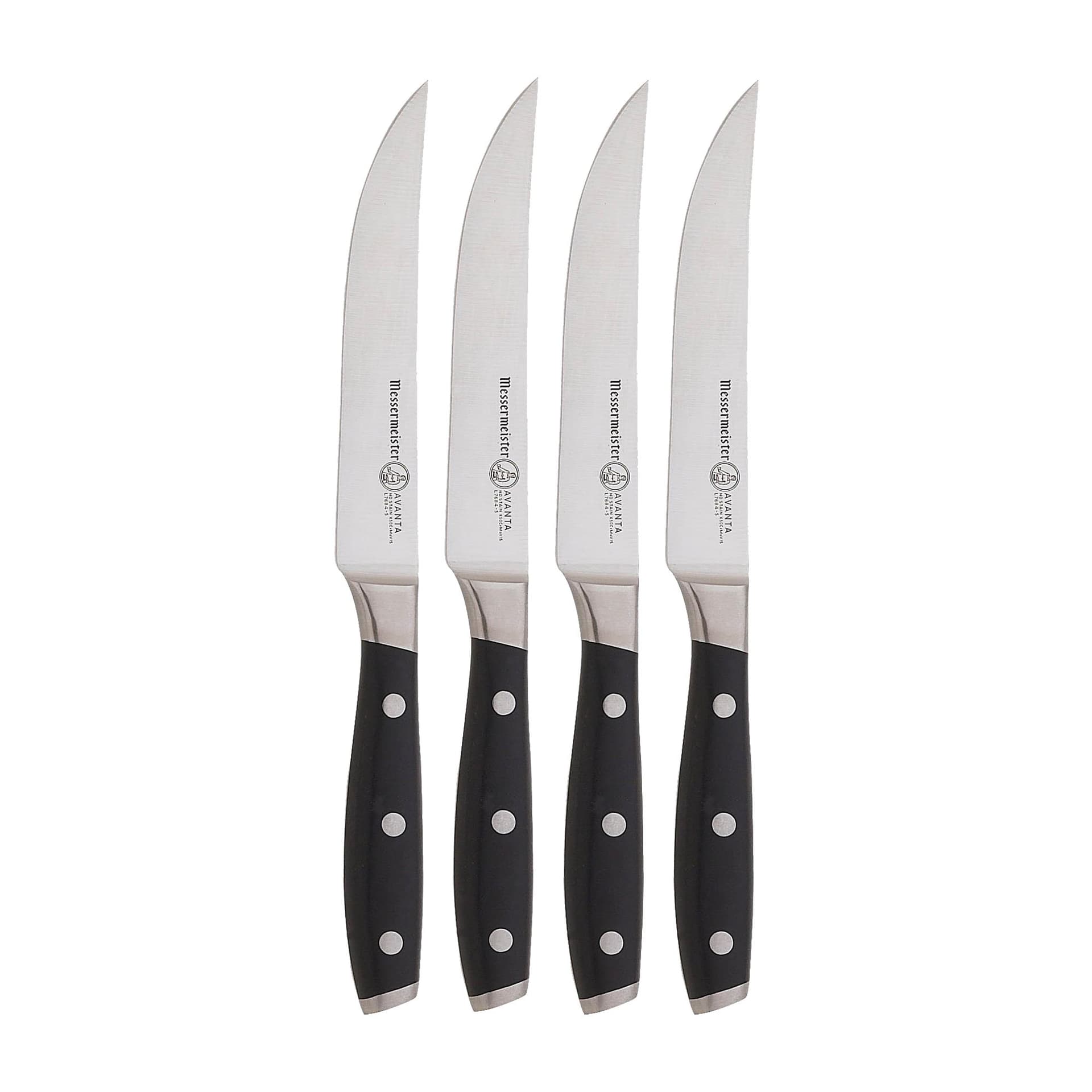 Avanta Black POM 4-Piece Fine Edge Steak Knife Set