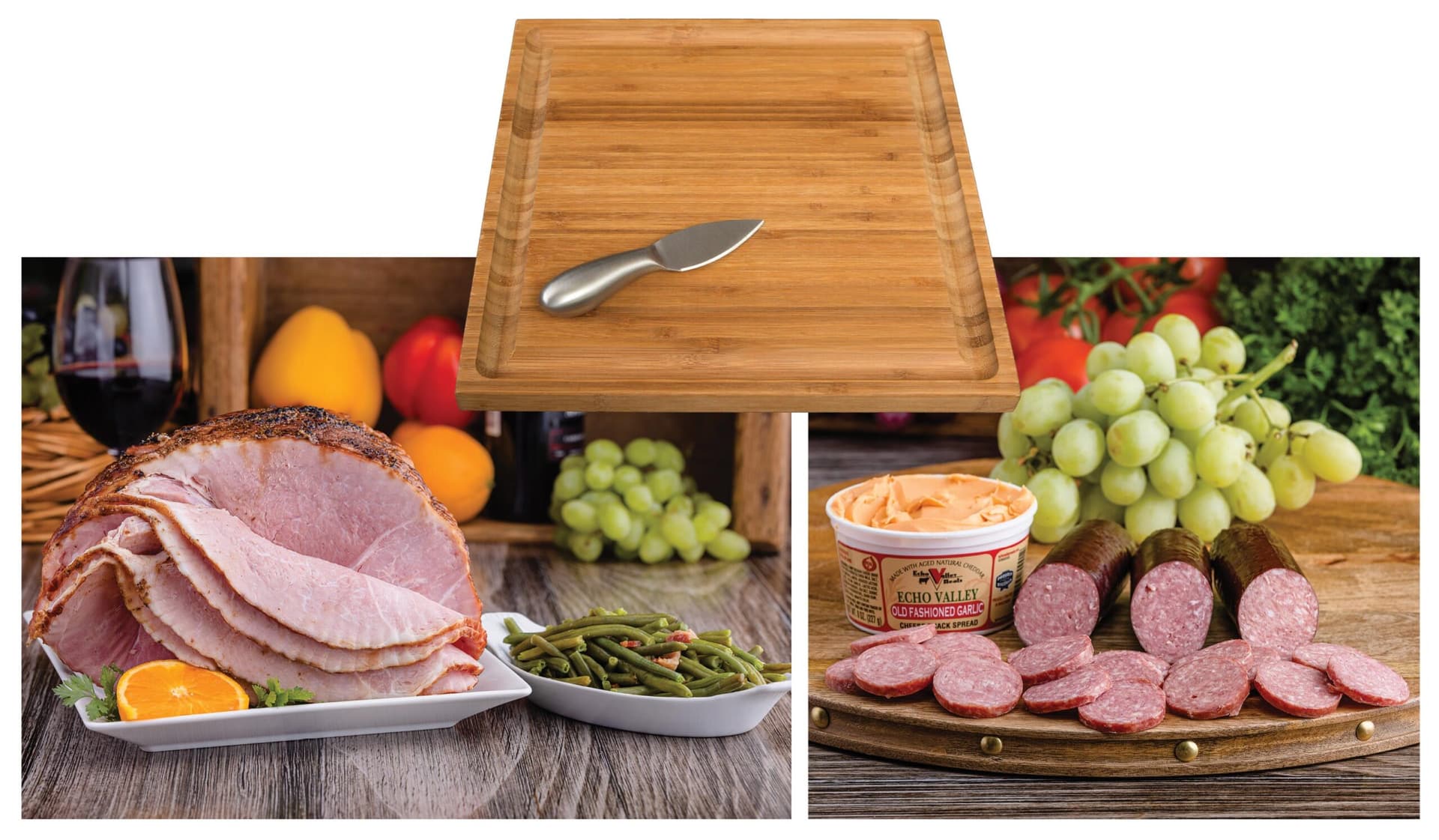 Spiral Ham & Sausage Platter w/Green Beans