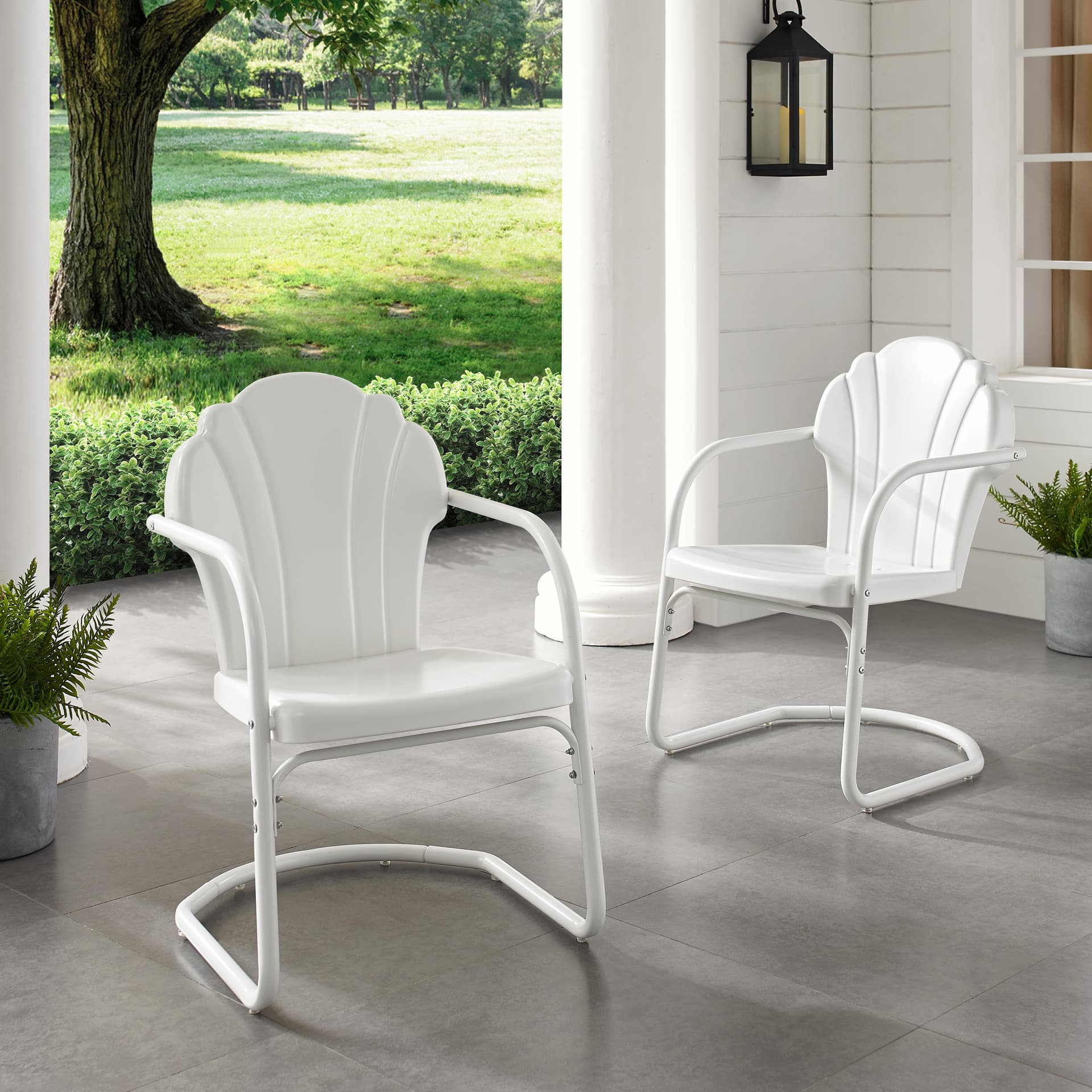 Tulip 2Pc Retro Outdoor Chair Set