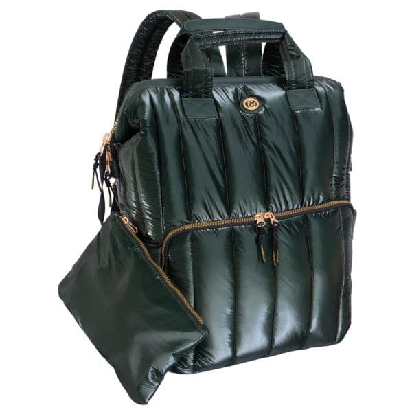 Metallic Quilted Backpack Size 18"
