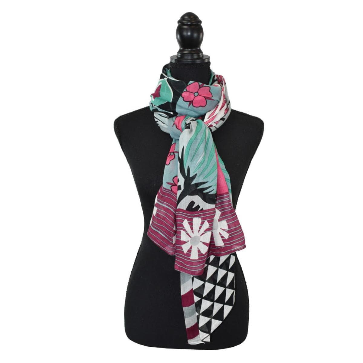 Hipster Retro Mixed Motif Scarf