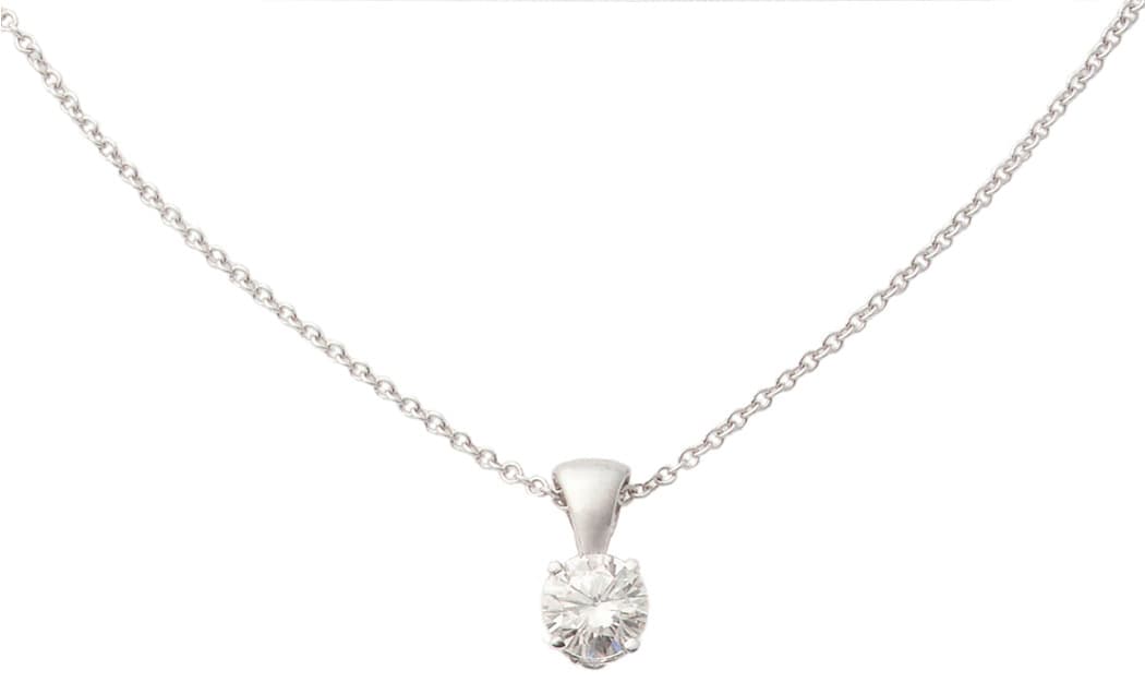 14k White Gold Diamond Necklace .15ct