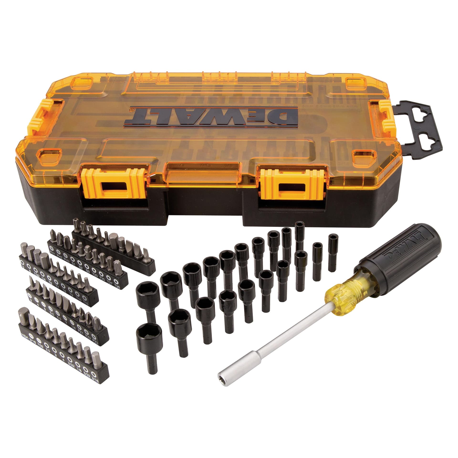 70pc Tough Box 1/4" Multi-Bit &amp; Nut Driver Set