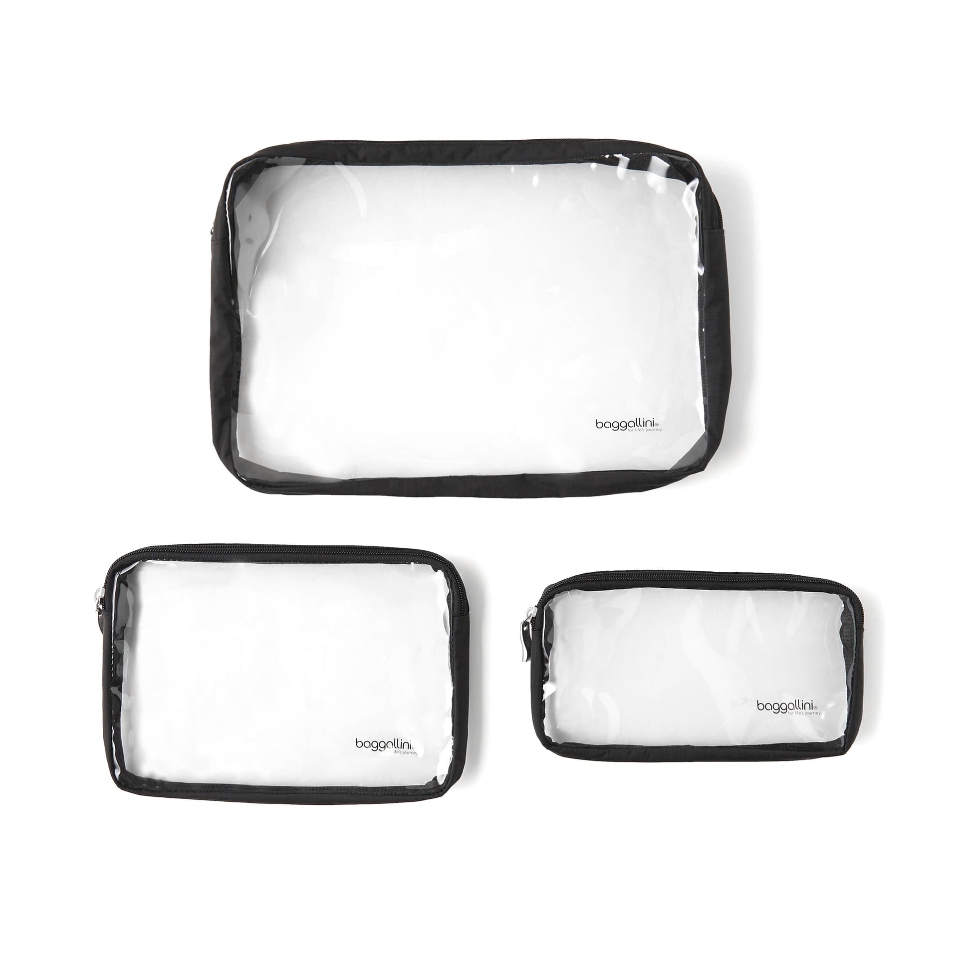 Clear Travel Pouches Size 3 Pieces