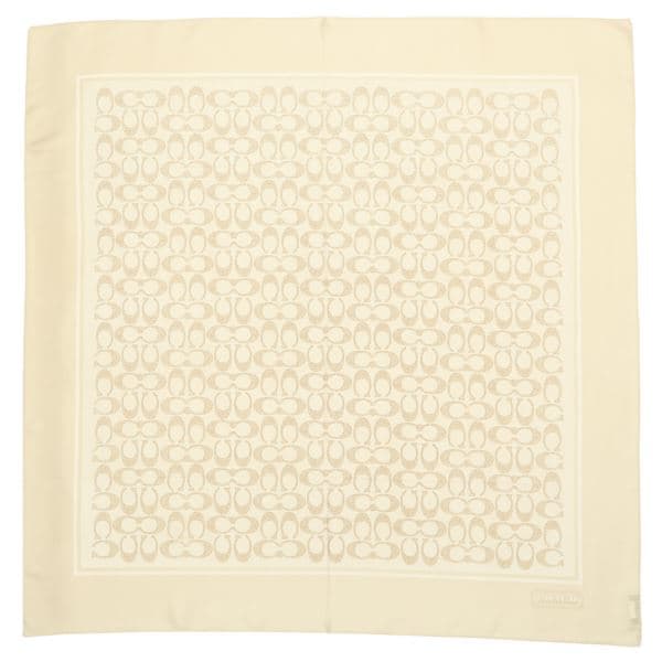 Vintage Signature C Printed Silk Square Scarf - Chalk