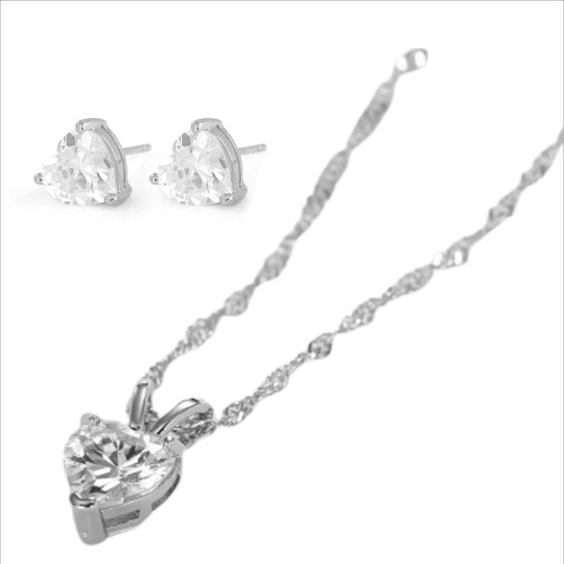 CZ Earring & Necklace Set