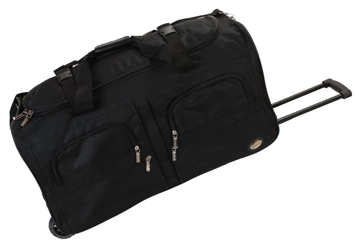 30" Rolling Multi-Pocket Duffle - Black