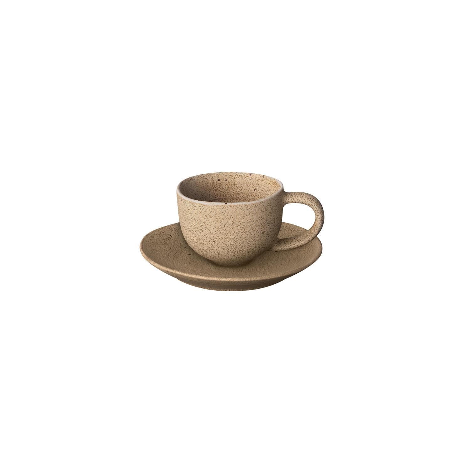 KUMI Stoneware Espresso Cups With Saucers - Set of 2