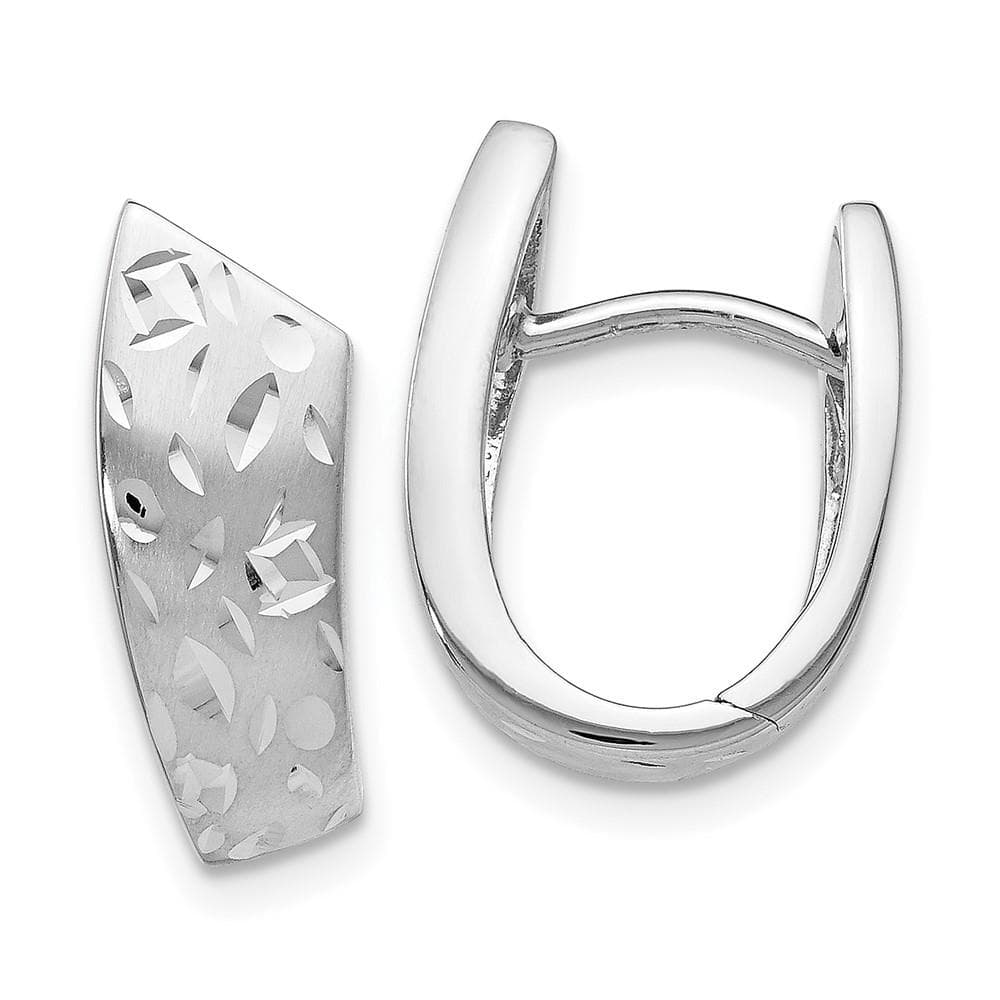 Sterling Silver Radiant Essence Diamond Cut Earrings