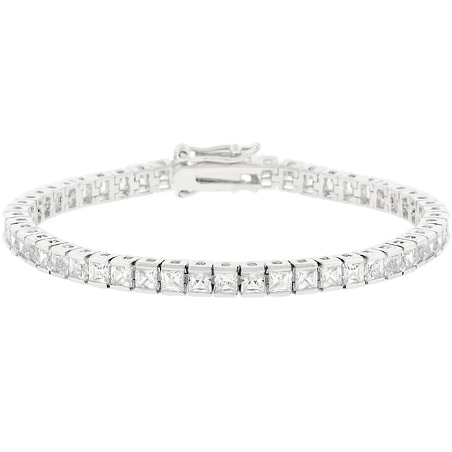 Princess Cut Cubic Zirconia Tennis Bracelet
