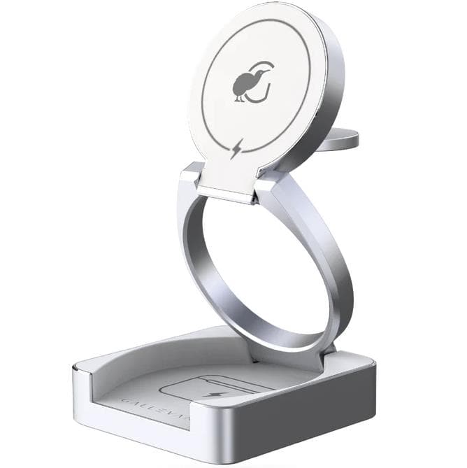 3-in-1 Wireless Foldable Charging Dock - White