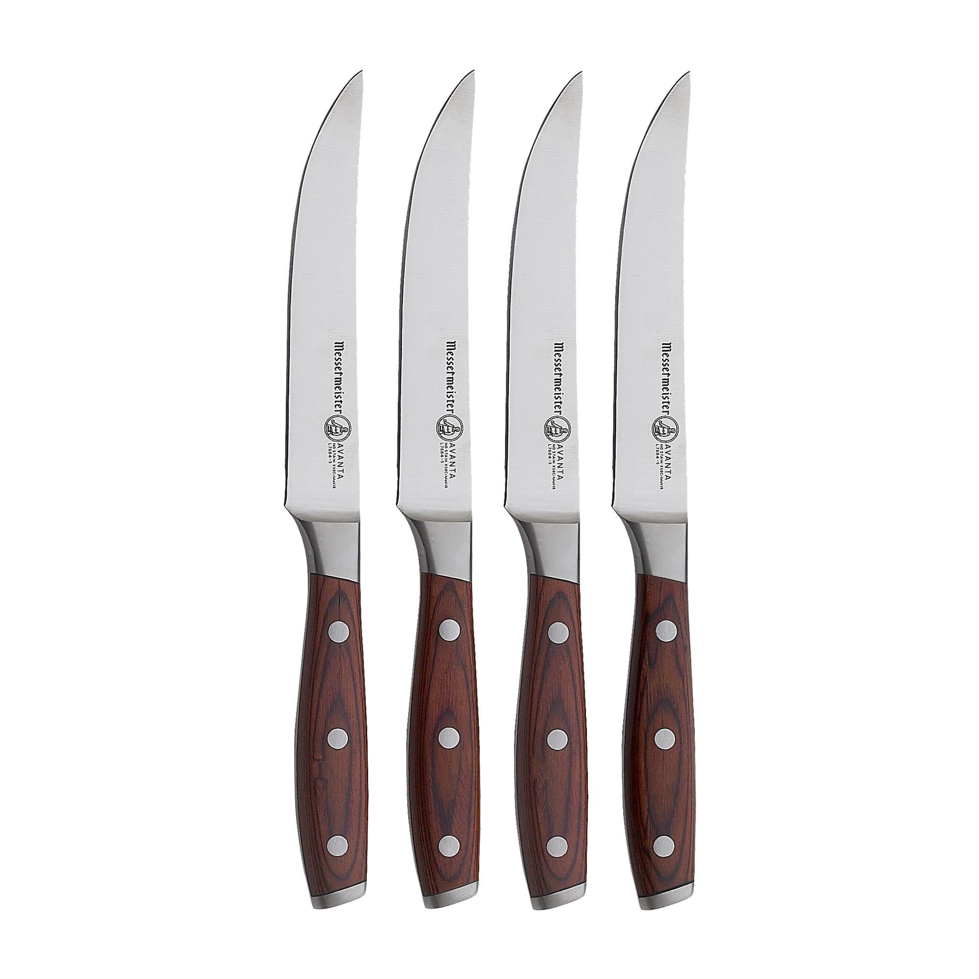Avanta Pakkawood 4-Piece Fine Edge Steak Knife Set