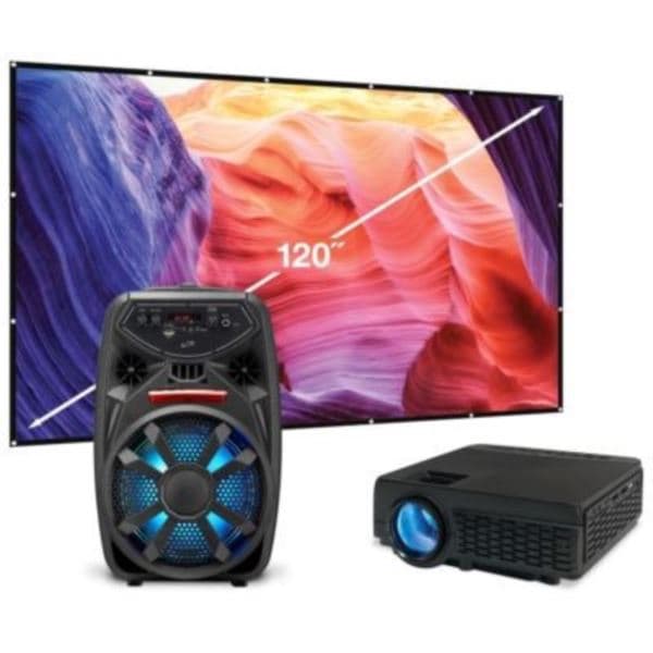 Bundle with Projector, 120" Screen & Tailgate Speaker