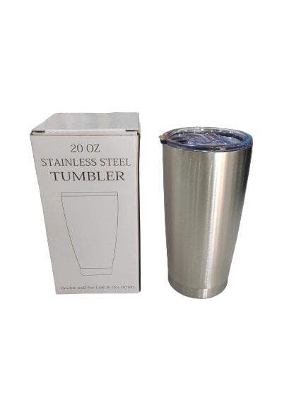 20 oz. Double Wall Stainless Steel Tumbler with Stainless Straws.