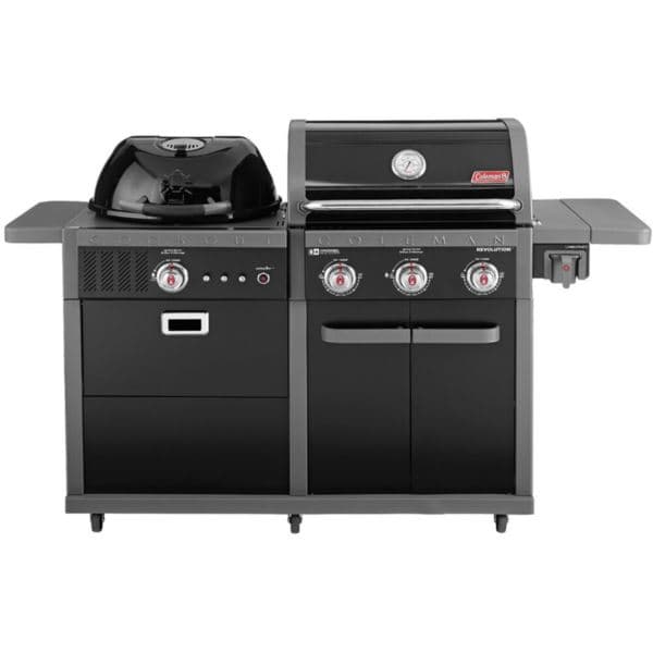 Revolution Dual Fuel 2-in-1 Combination 45,000 BTU 3-Burner Gas Grill and Charcoal Kettle Grill with