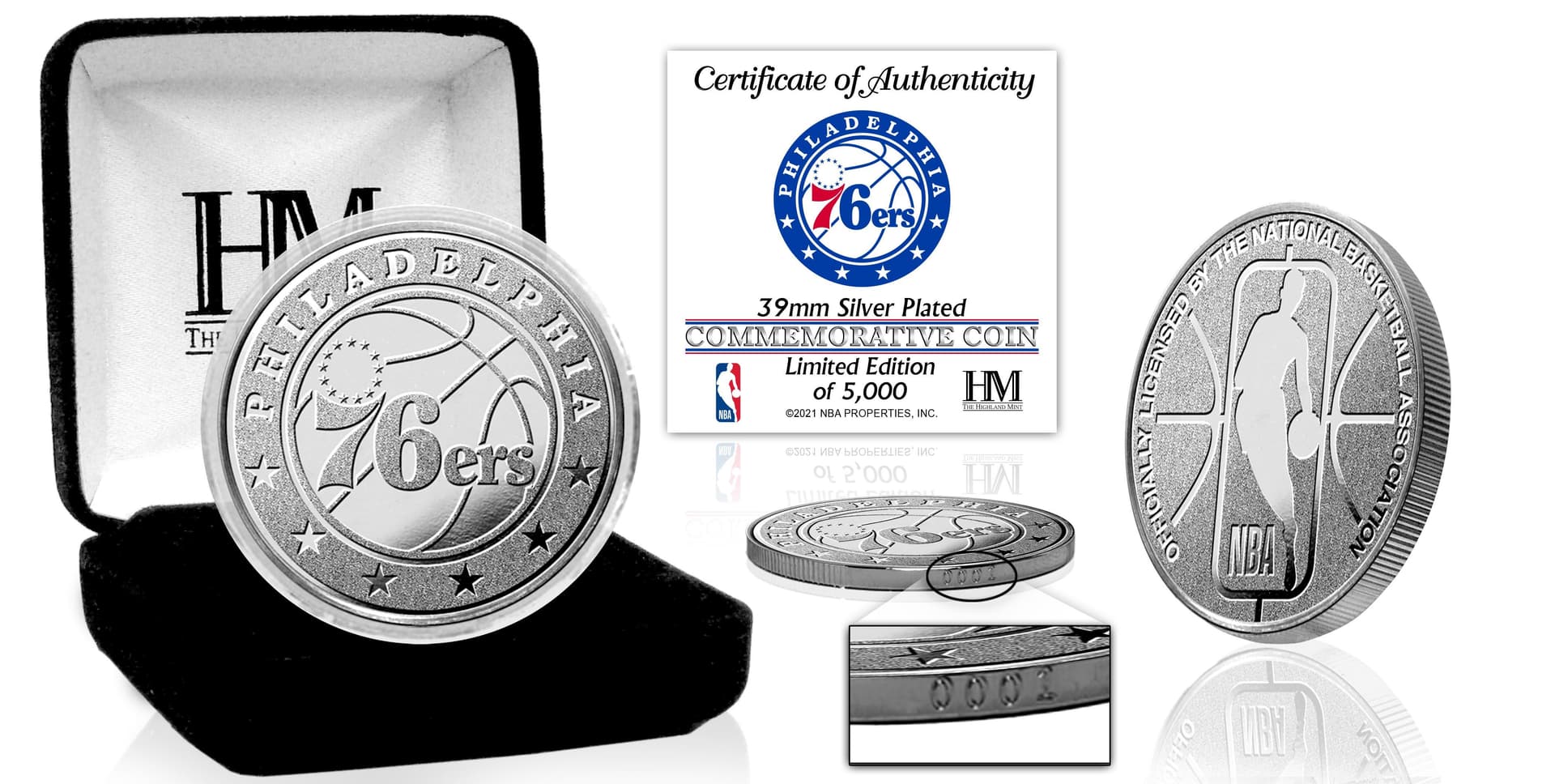 Philadelphia 76ers Silver Coin