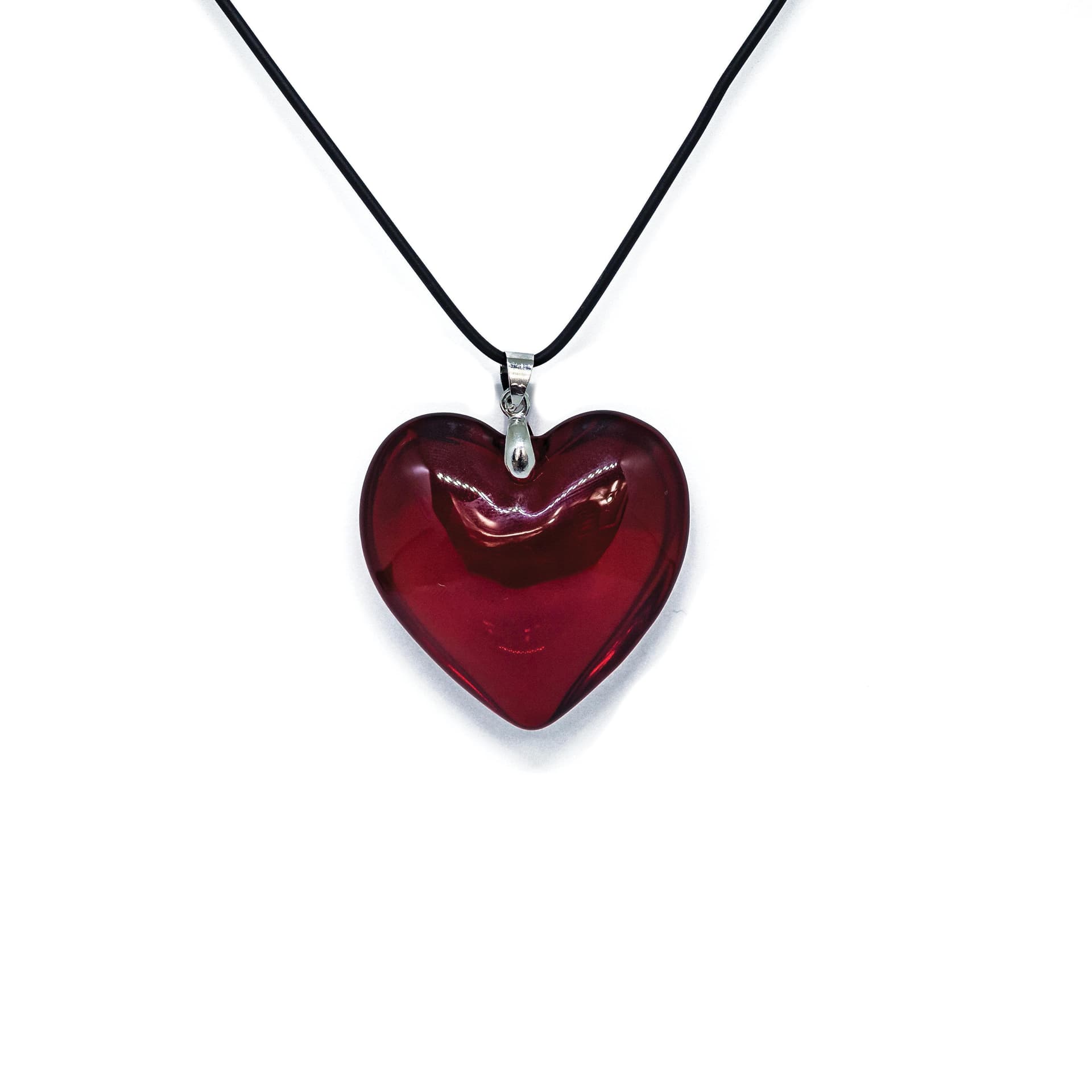 Oversized Swirling Heart Pendant Necklace