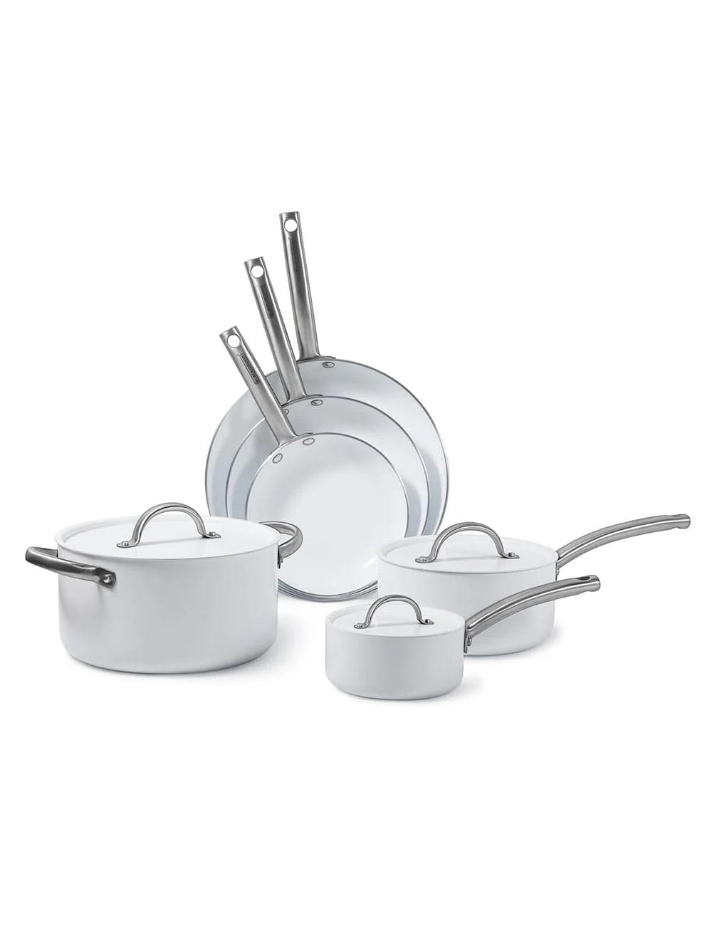 BLACK+DECKER 9 pc Cookware Set - White