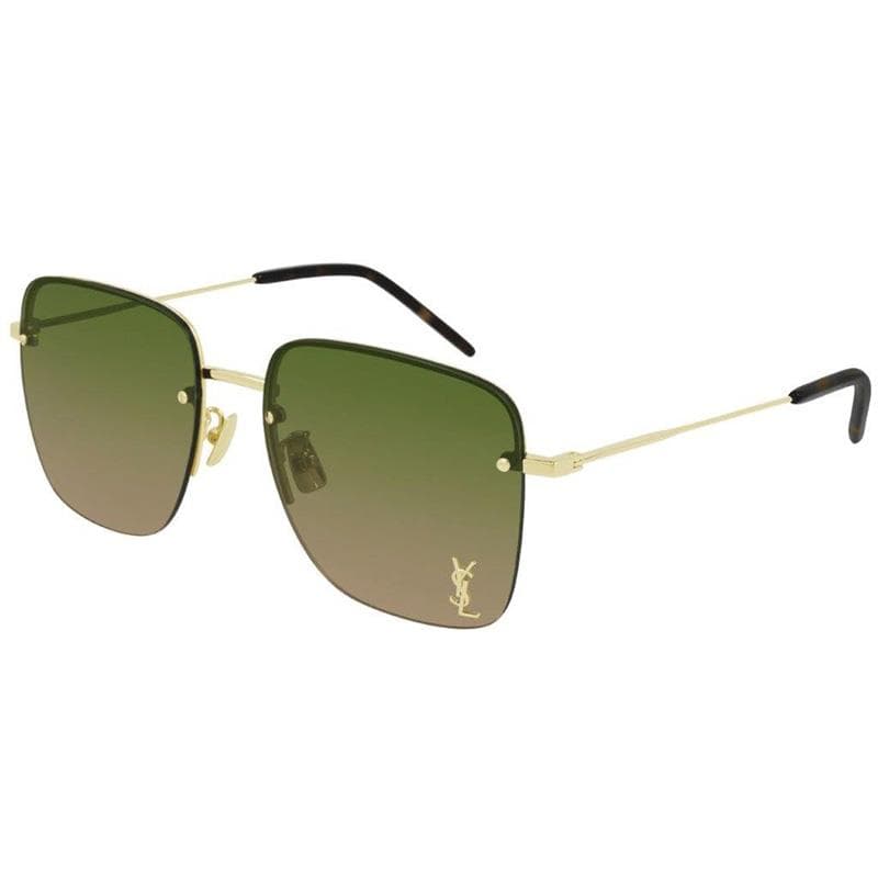 Womens Monogram Sunglasses-Gold/Brown
