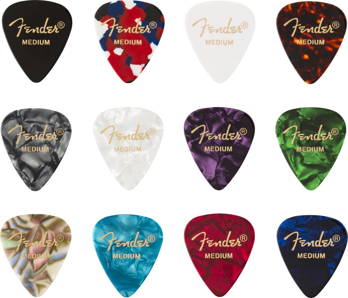351 Celluloid Medley - 12 Medium Picks