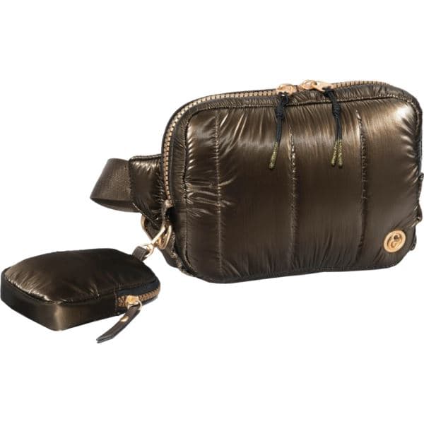 Metallic Quilted Passport Sling Size 9"
