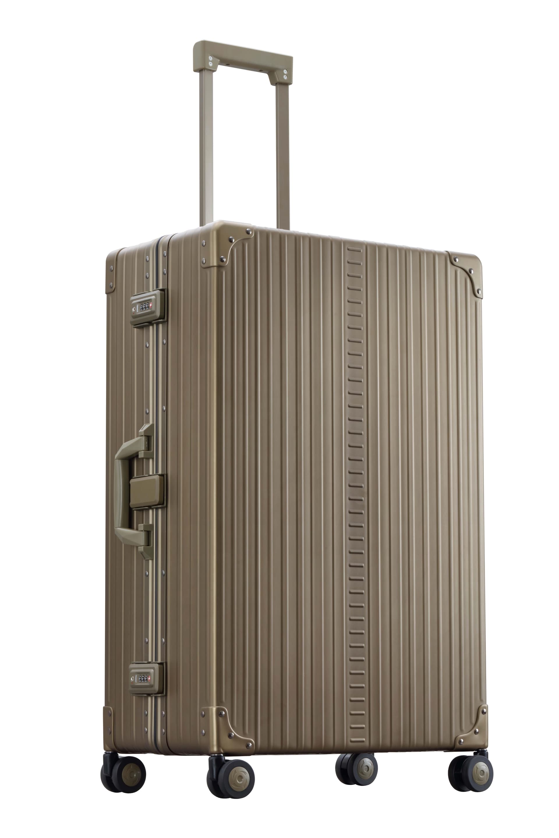 Aleon 30" Macro Traveler Aluminum Hardside Checked Luggage (Champagne) Brown