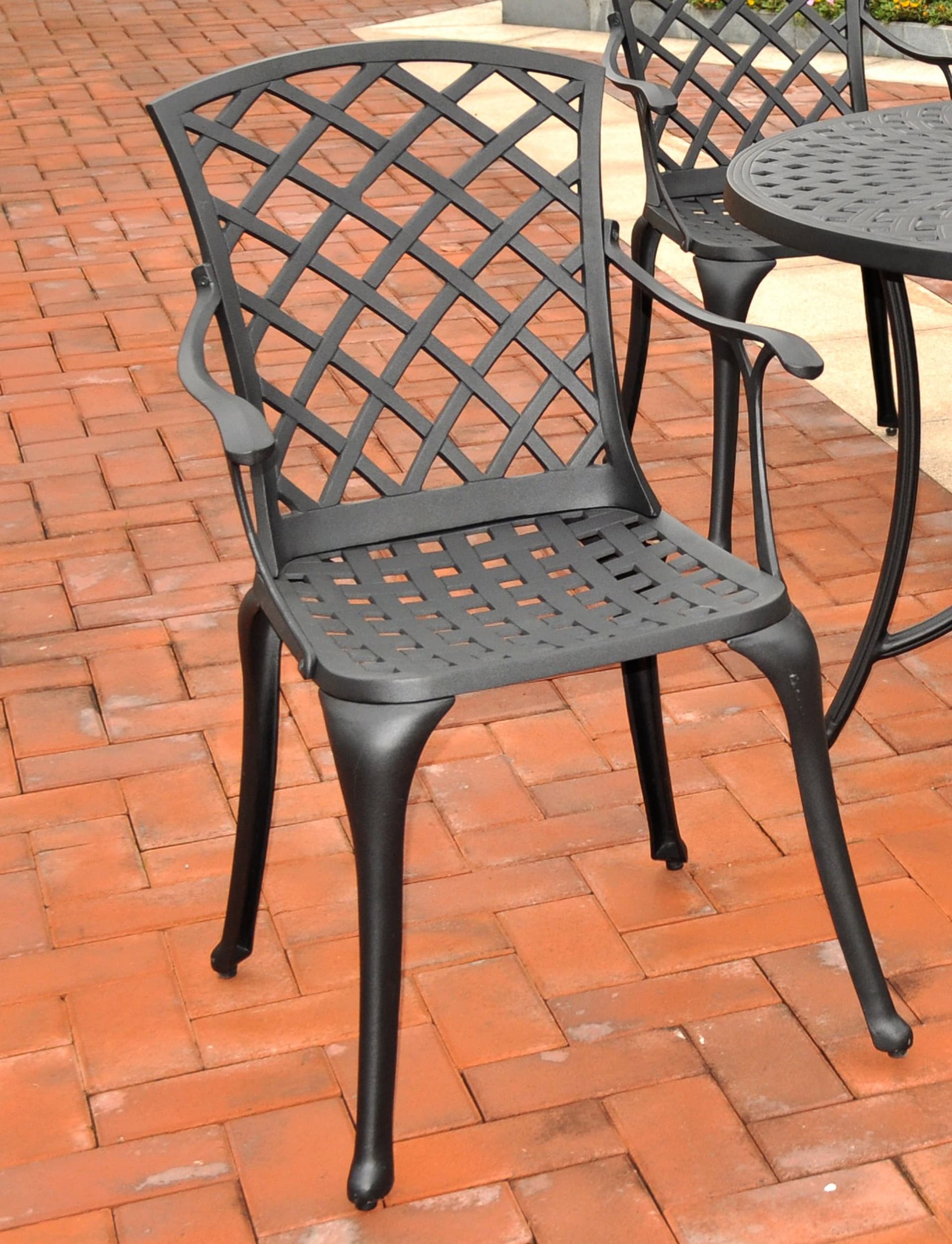 Sedona 2Pc High Back Cast Aluminum Outdoor Chair Set