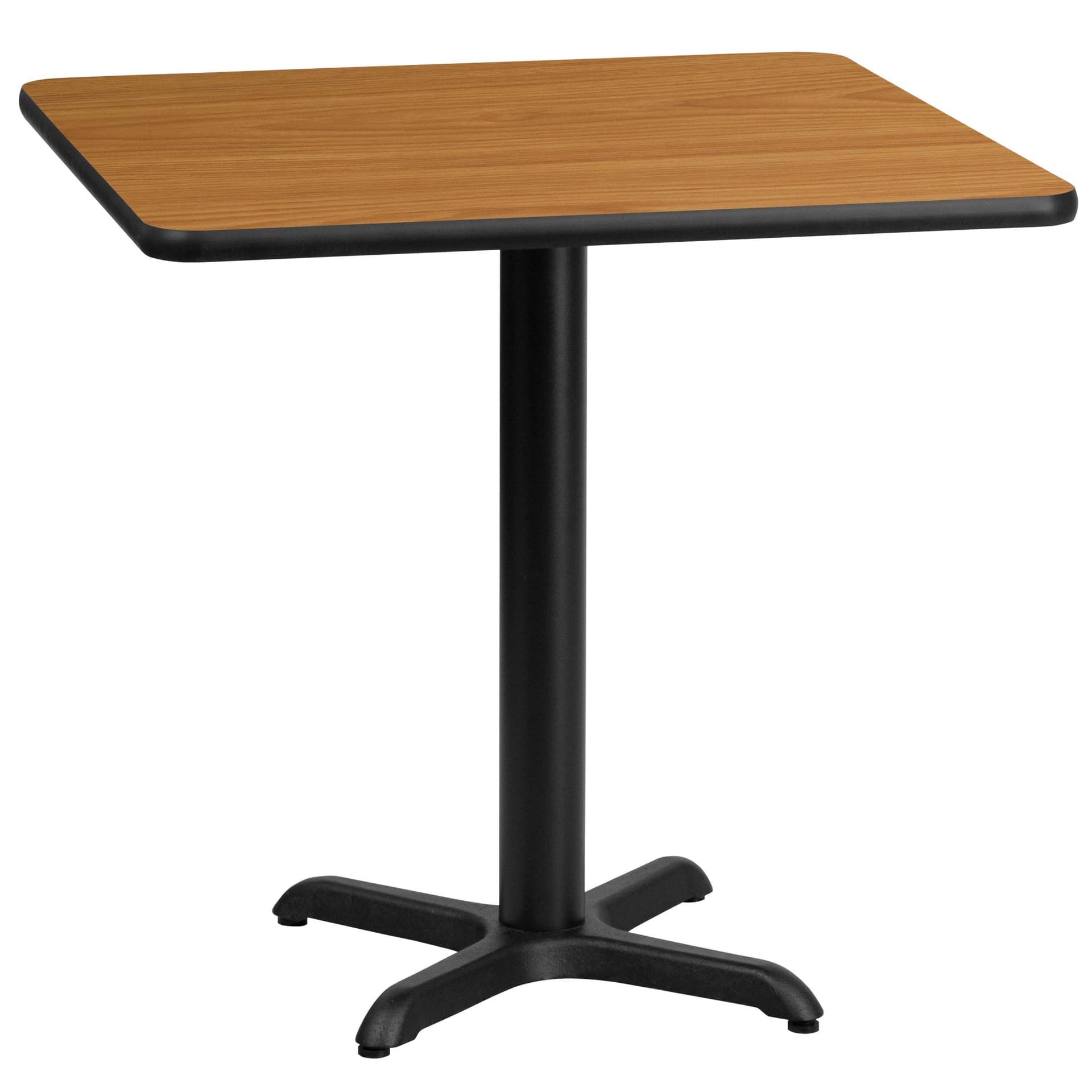 30" Square Natural Laminate Table Top with 22" x 22" Table Height Base