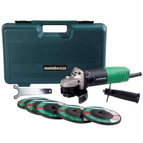 4 1/2" 6.2 Amp Slide Switch Grinder w/case & 5 Depressed Center Wheels