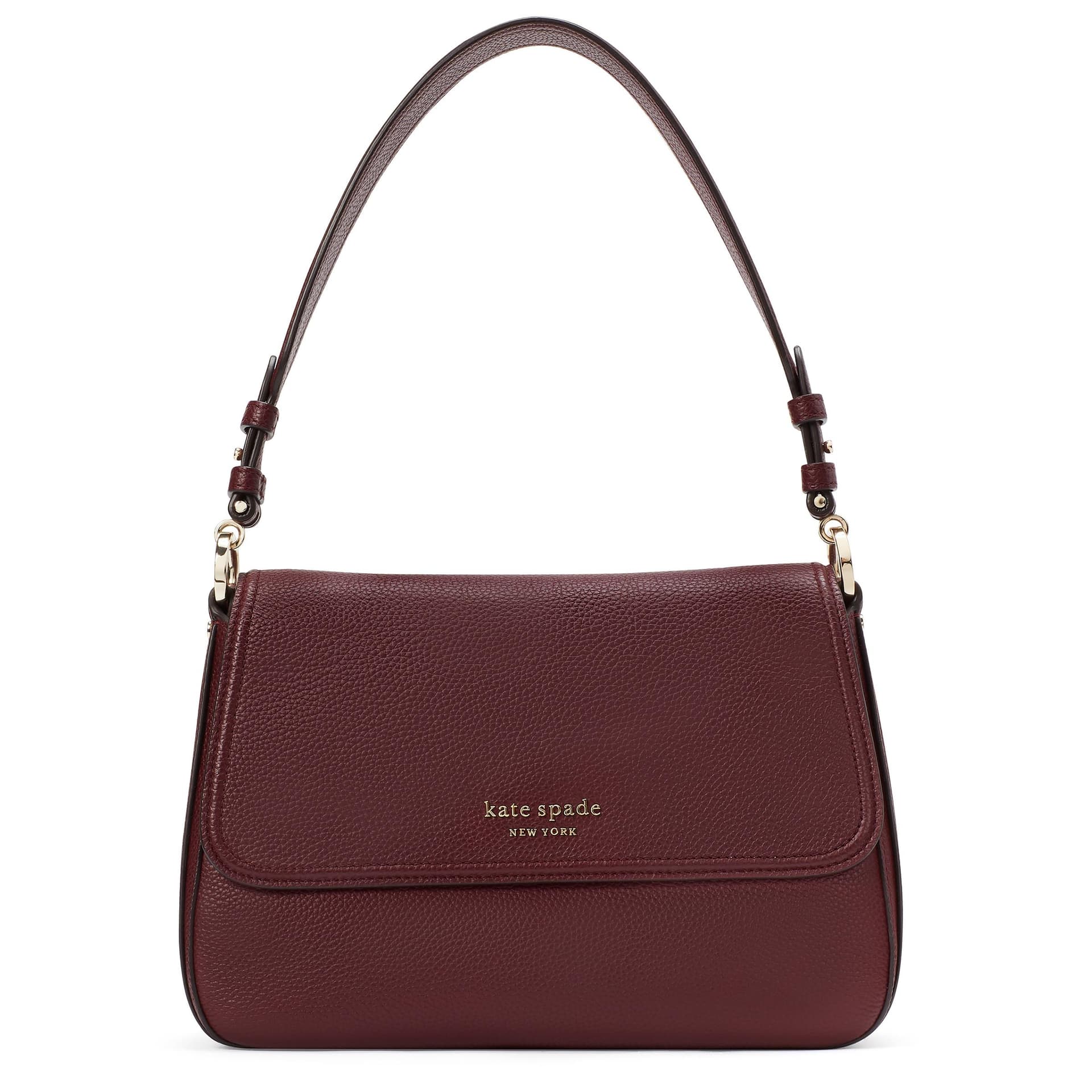 Hudson Medium Convertible Flap Shoulder Bag - Cordovan