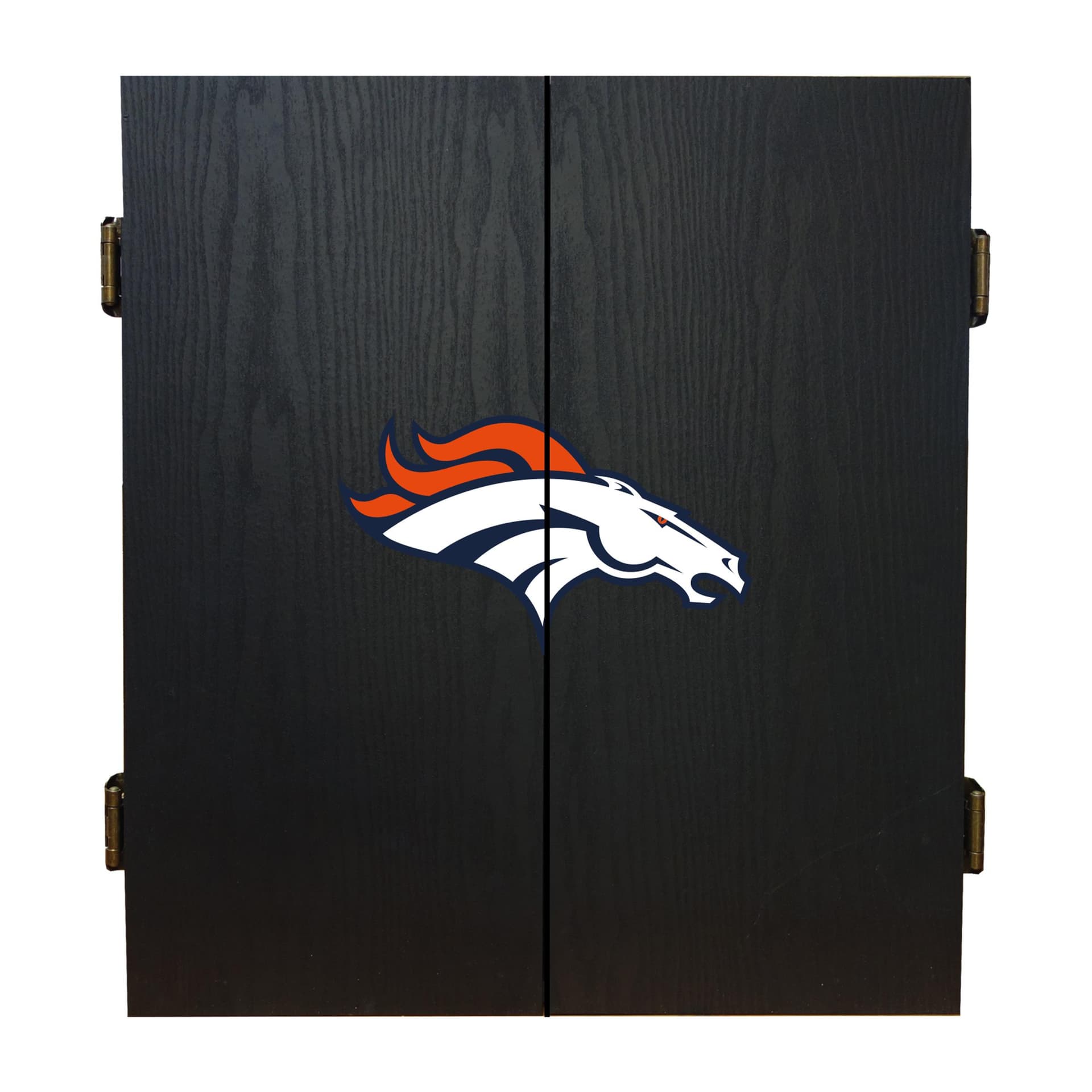 Denver Broncos Fan's Choice Dartboard Cabinet Set