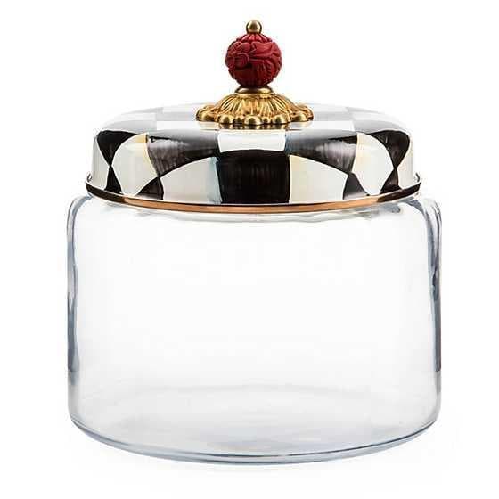 emerald check medium kitchen canister