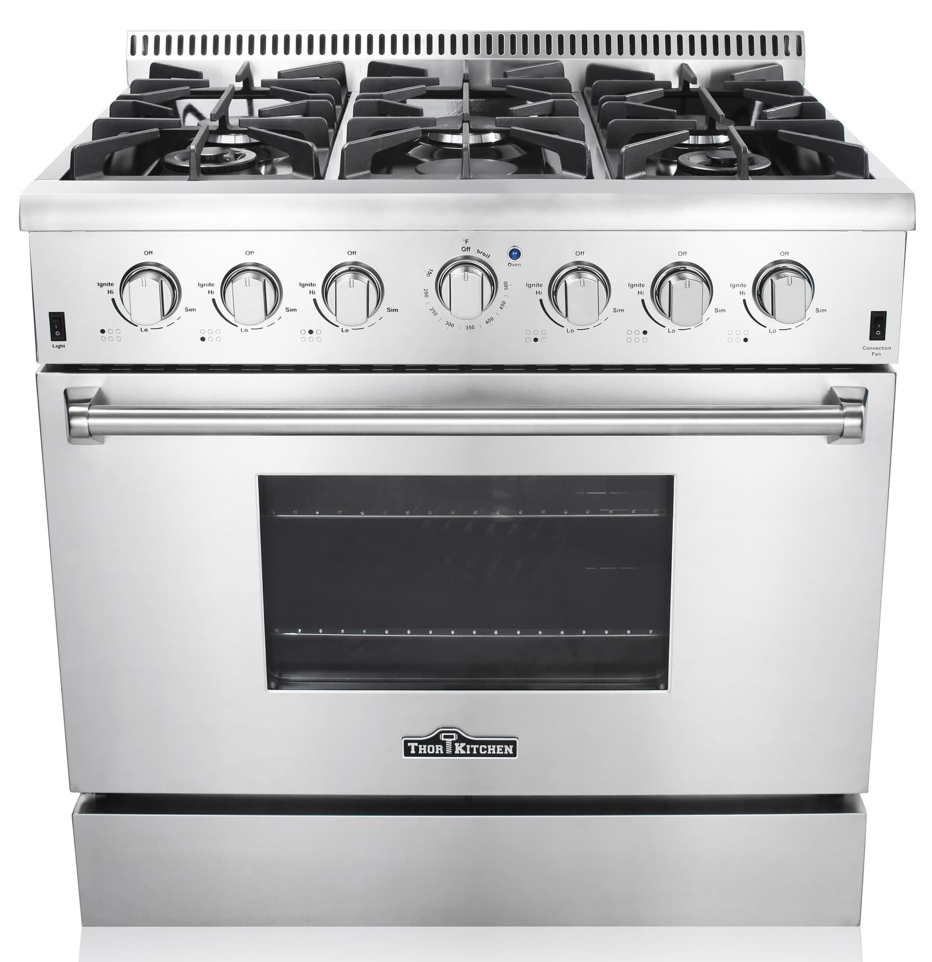 36" Professional 6 Burner Gas Range-Stainless Steel