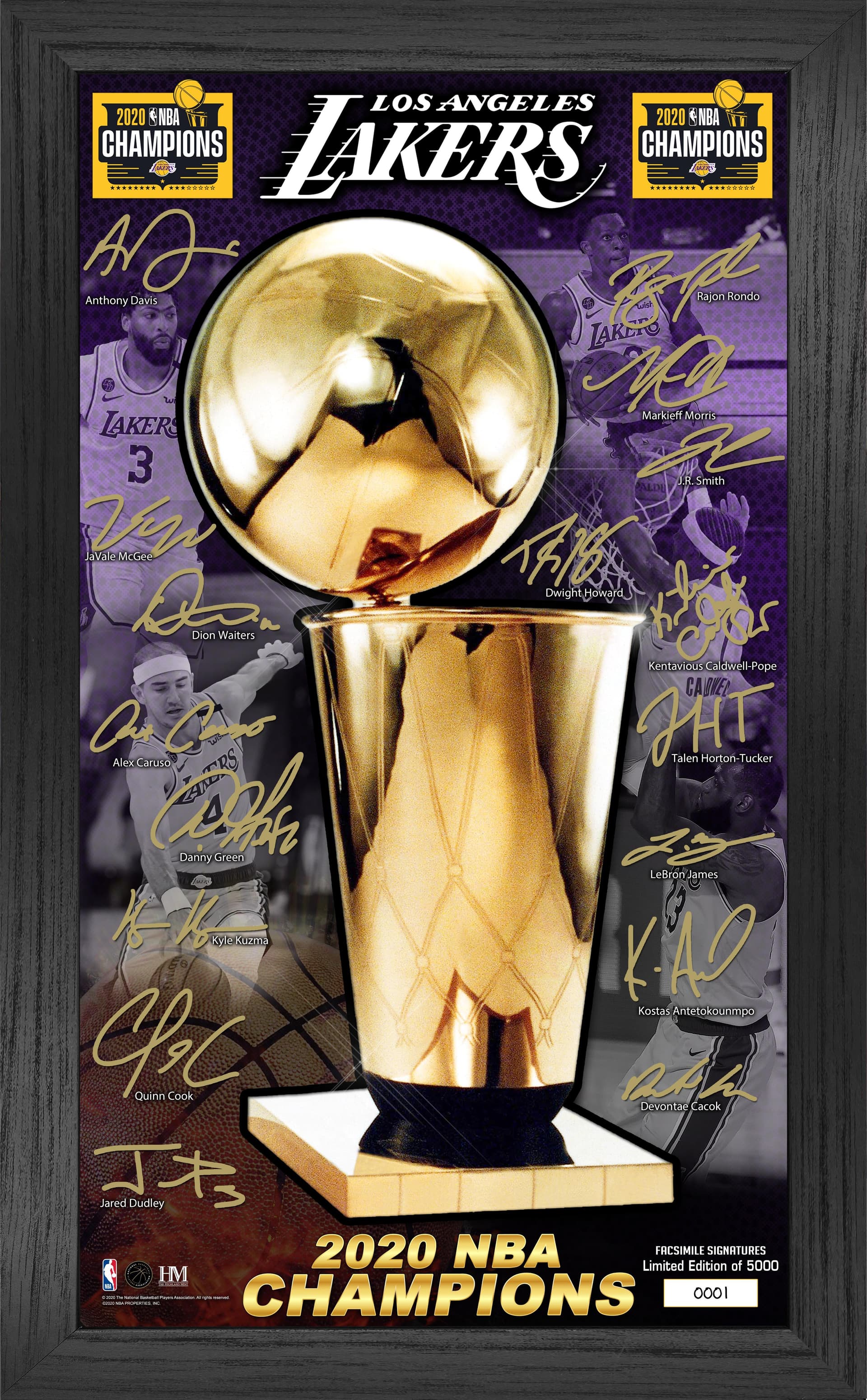 Los Angeles Lakers 2020 NBA Finals Champions Signature Trophy
