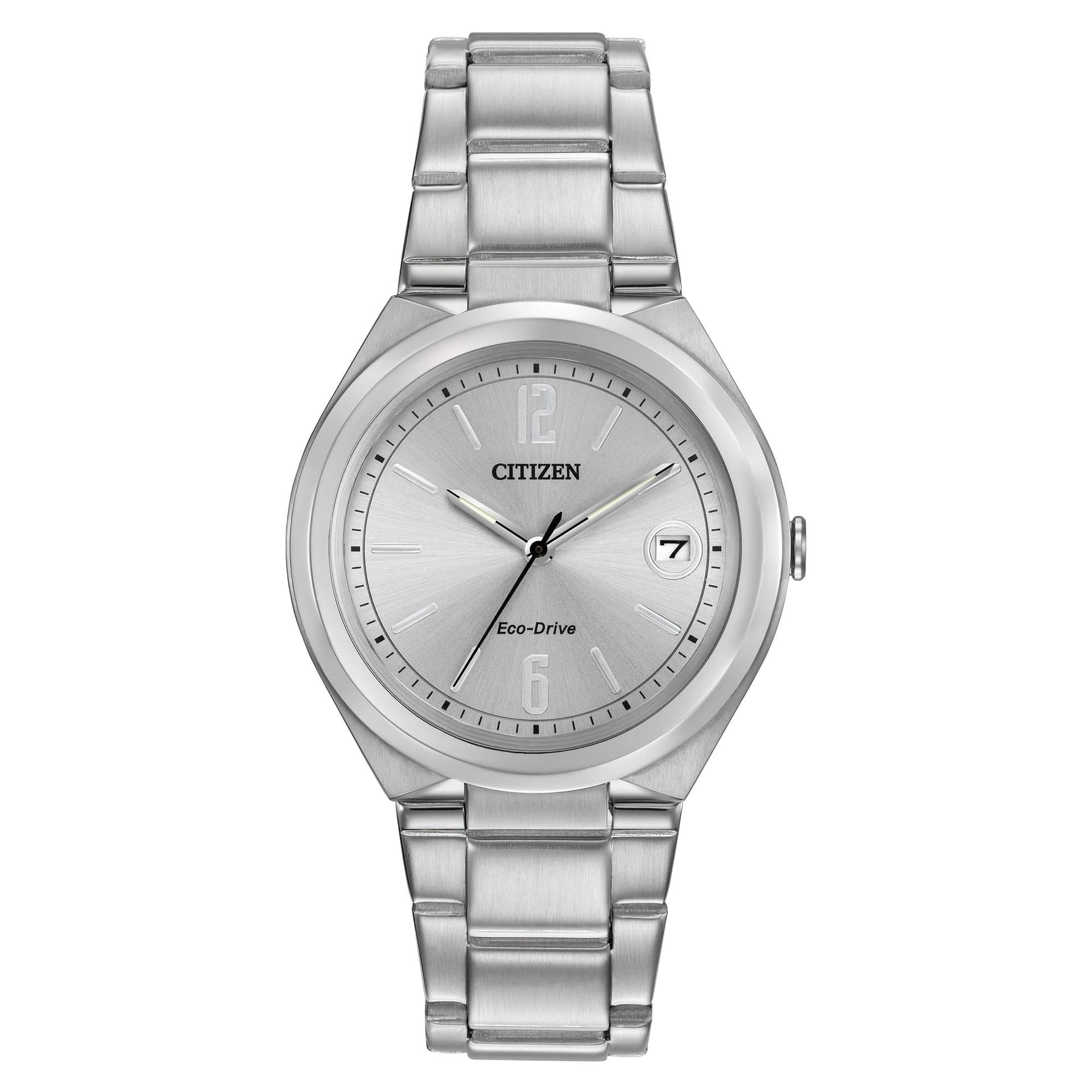 Ladies' Chandler Eco-Drive Silver Stainless Steel Watch Silver Dial