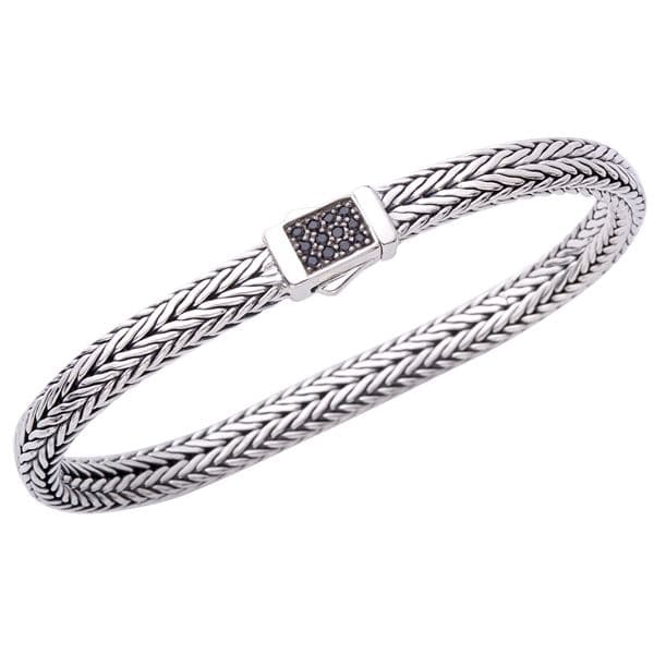 Unisex 8.25" Black Sapphire Bracelet