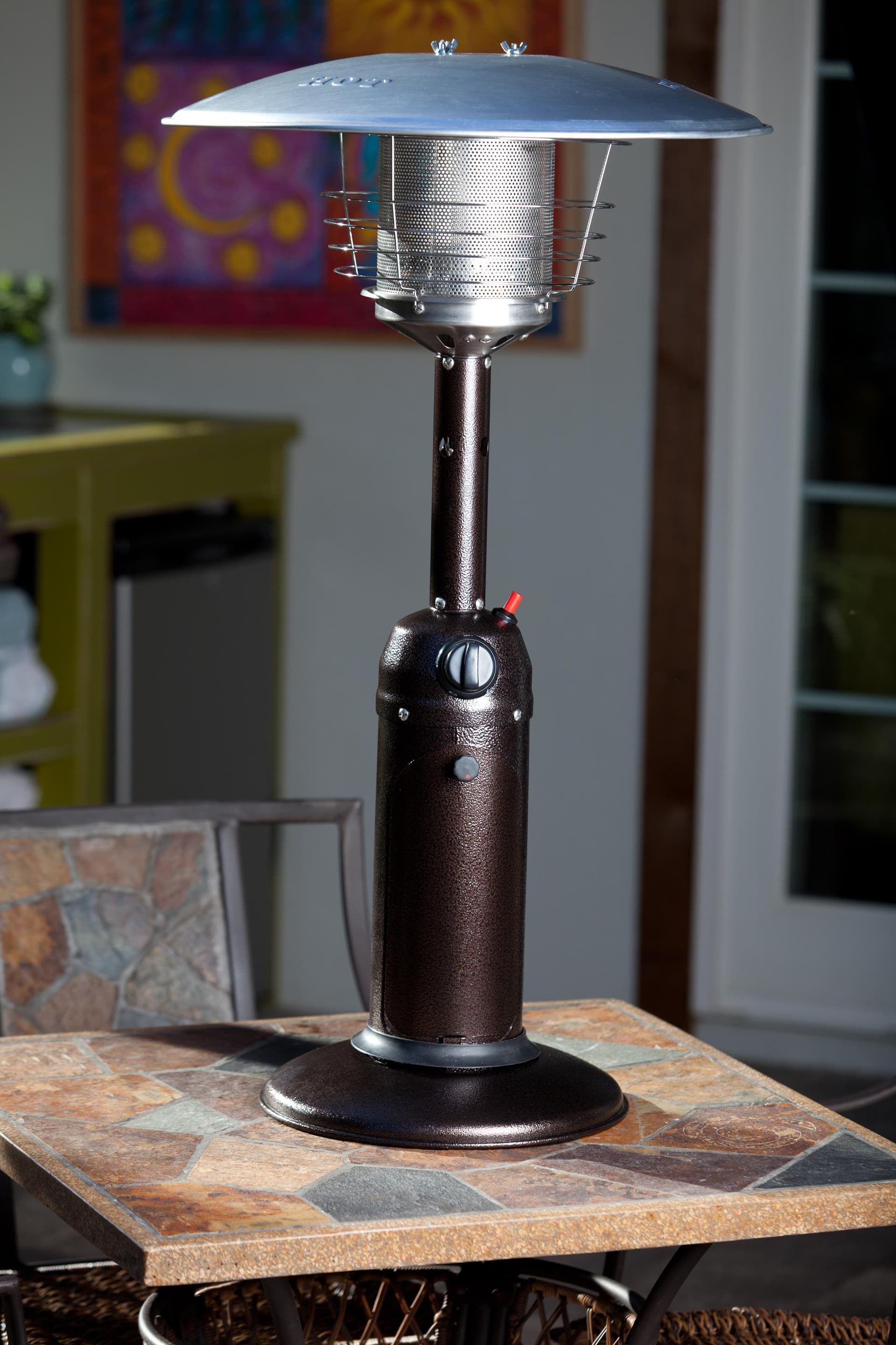 Hammered Bronze Finish Table Top Patio Heater