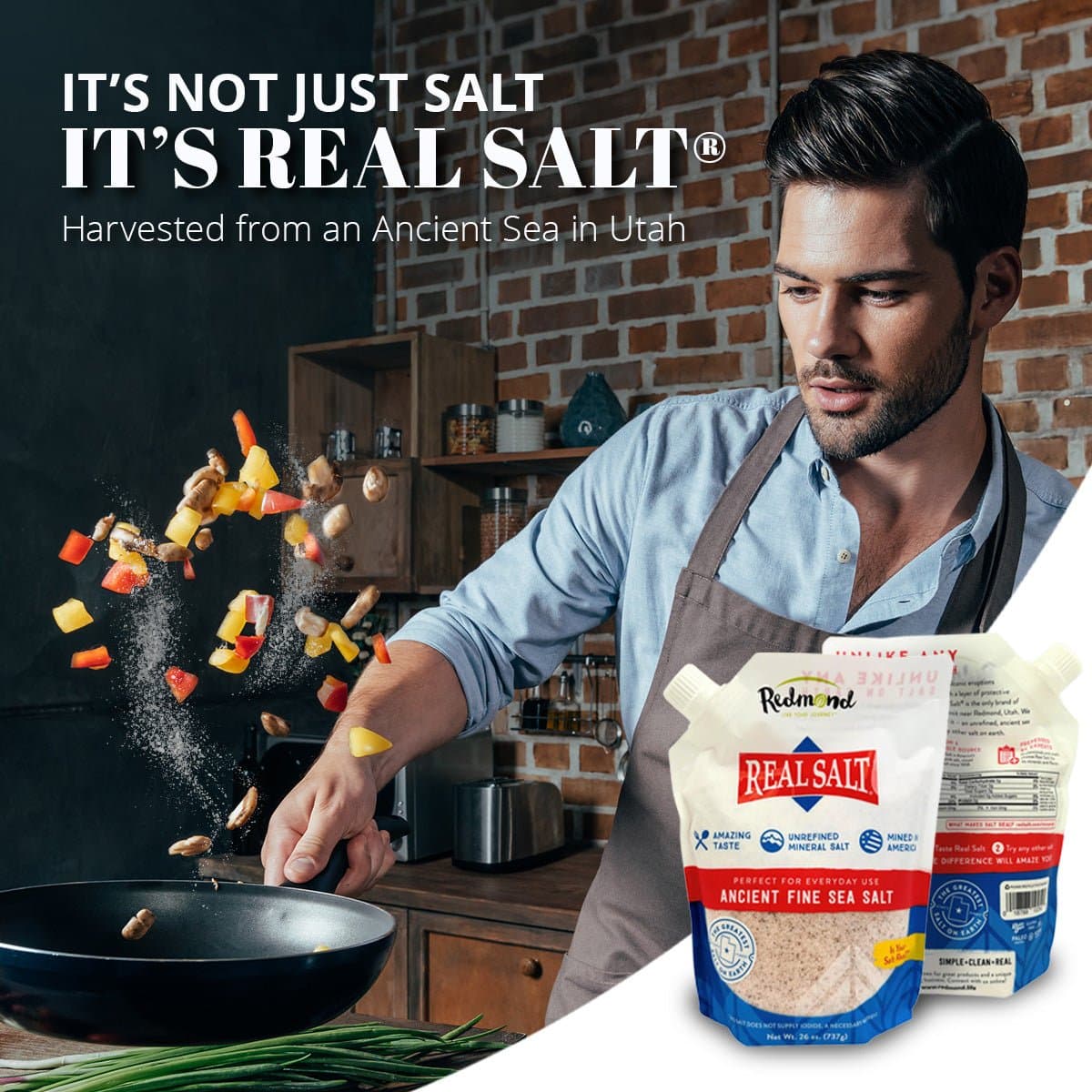 Salt, Redmond Real Salt, Fine Ground - Country Life Natural Foods