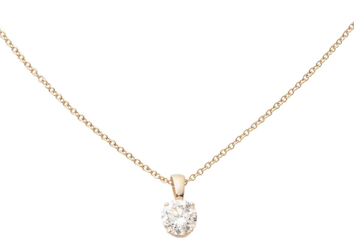 14k Yellow Gold Diamond Necklace .33ct
