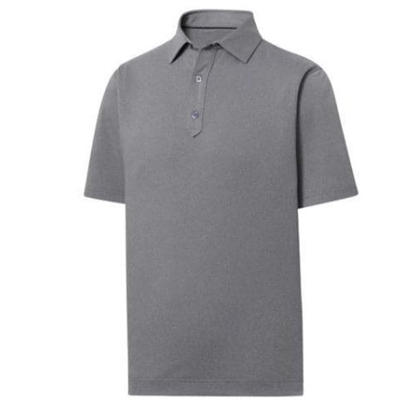 Solid Lisle Traditional Fit Polo-Heather Charcoal-MD