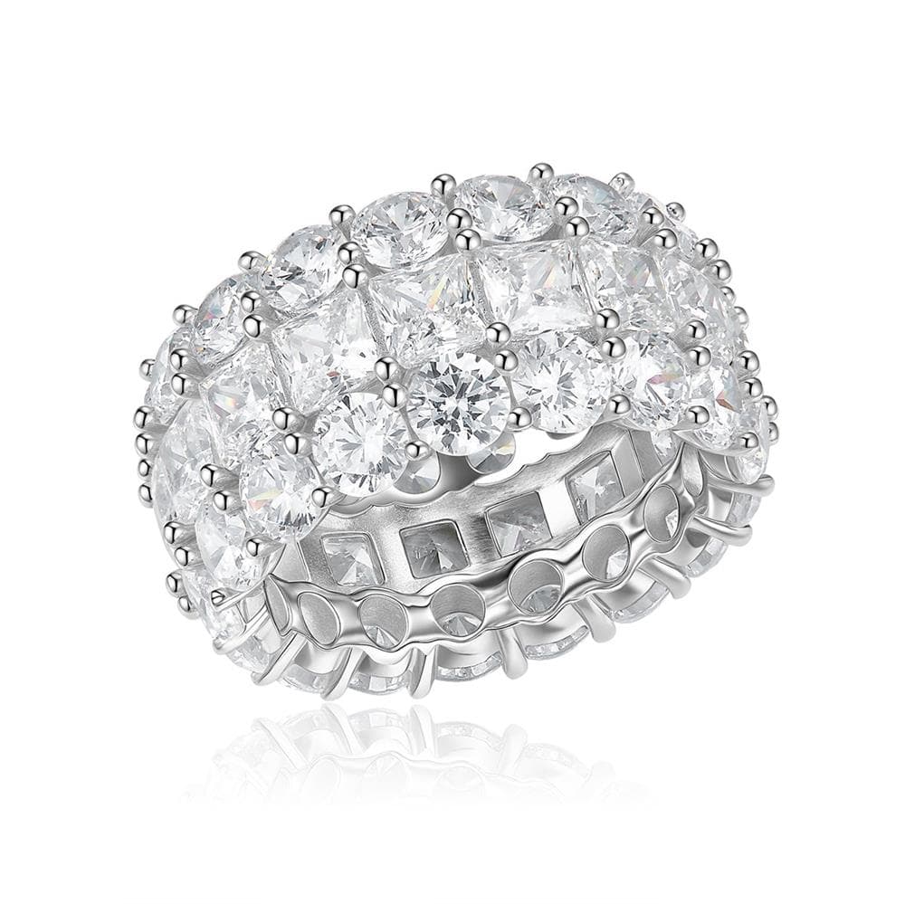 Unforgettable 3 Row Eternity Ring Size 9
