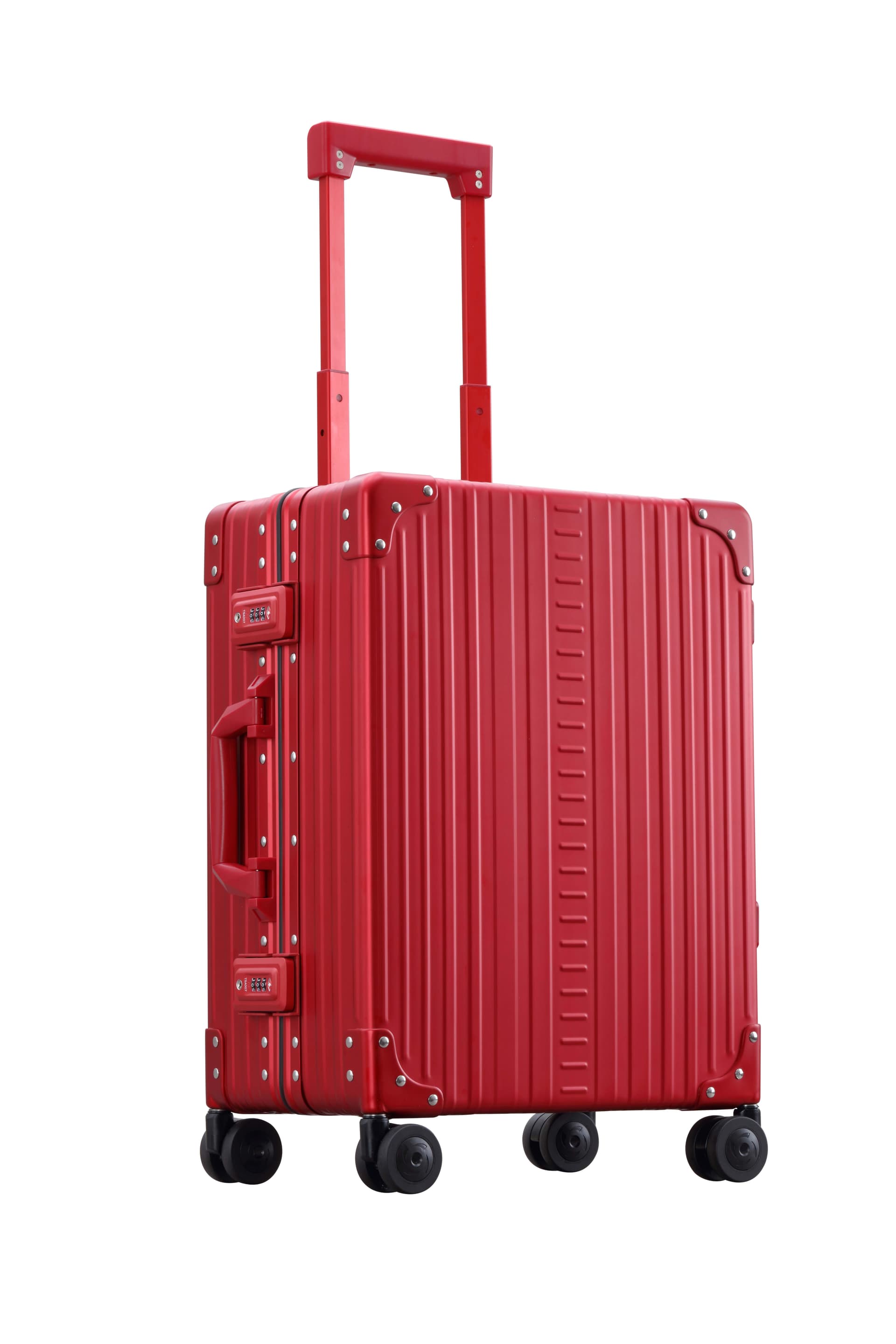 Aleon 21" Carry-On Aluminum Hardside Luggage (Ruby) Red