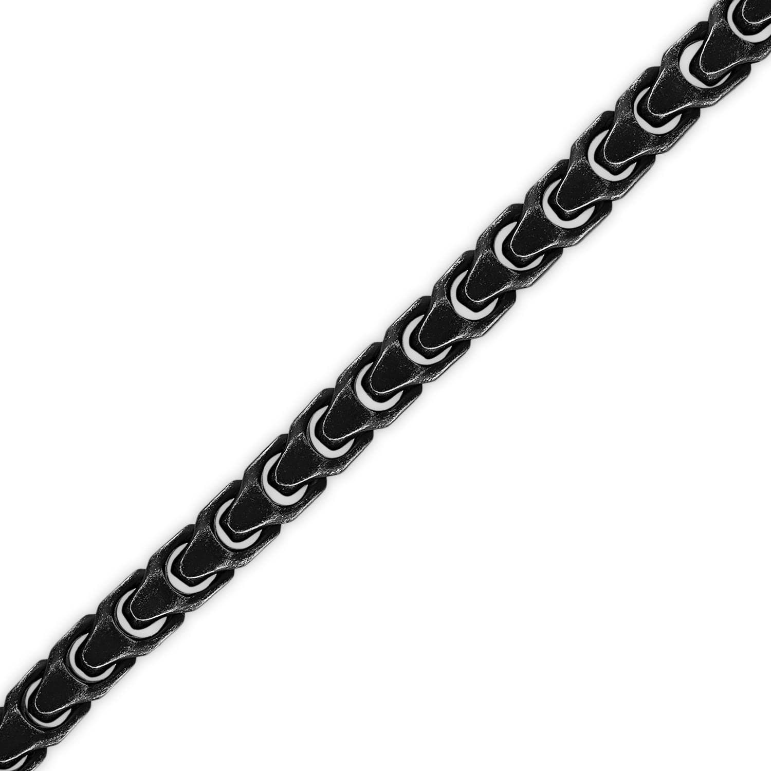 Bulova Link 8mm Black Stainless Steel Bracelet 8"