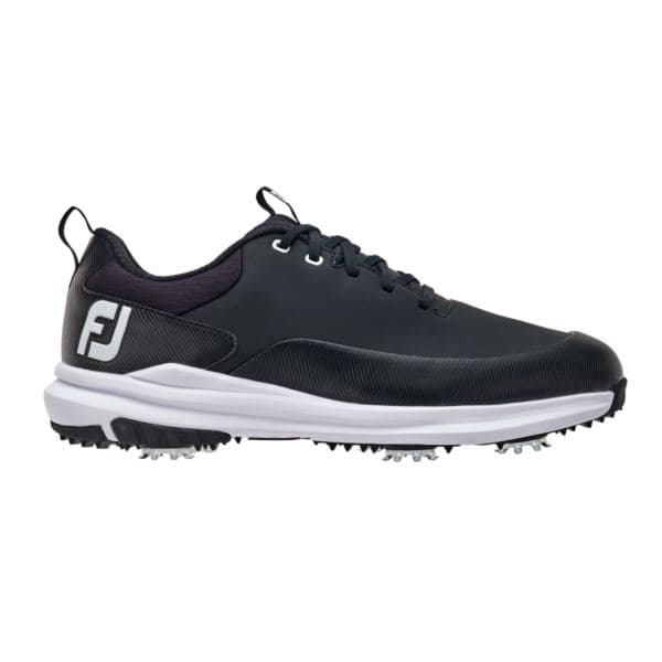 FootJoy Tour Rival Men's Spiked Golf Shoes - Black/Black/White/8.5 Medium