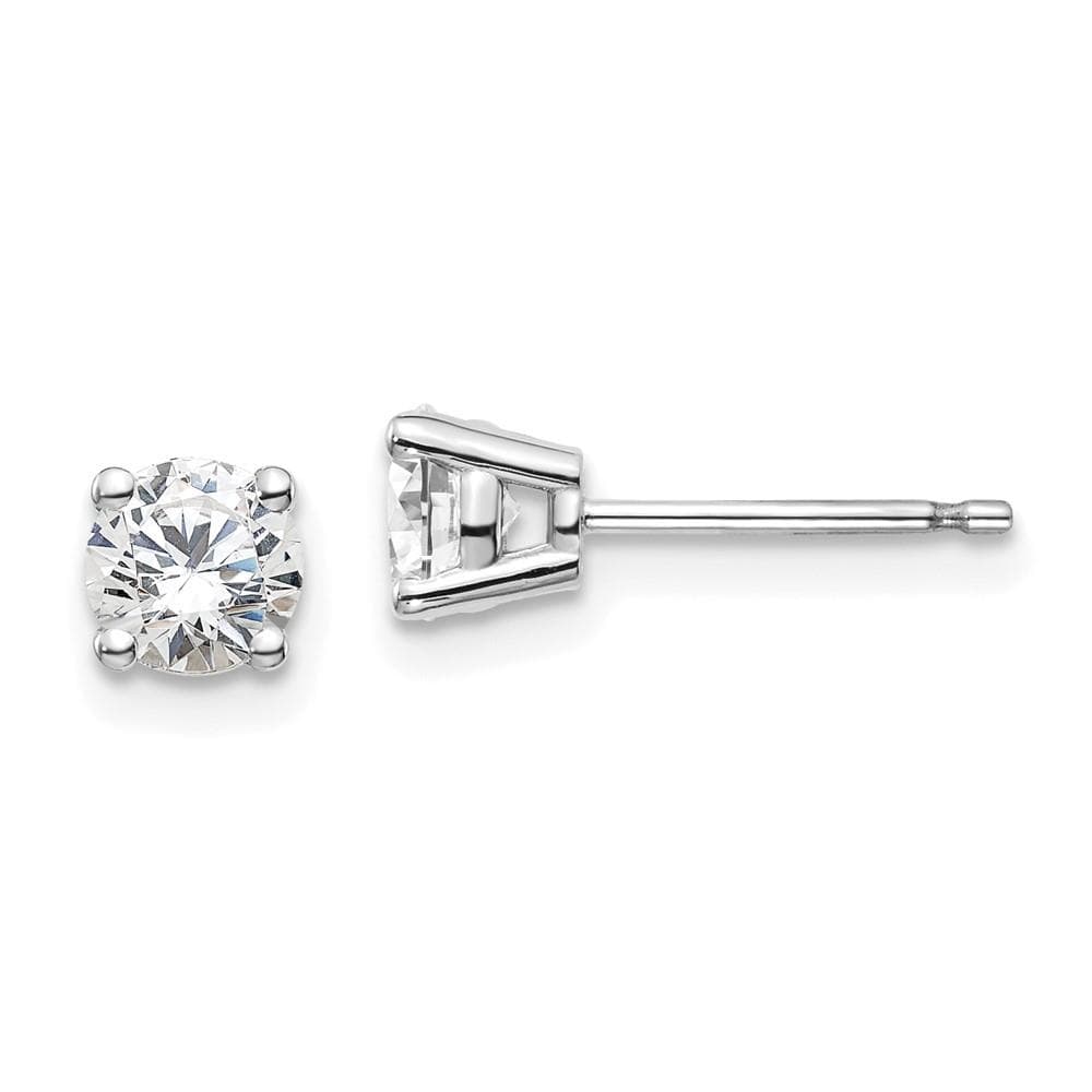 14K White Gold Lab Grown Diamond 3/4ctw 4 Prong Earrings