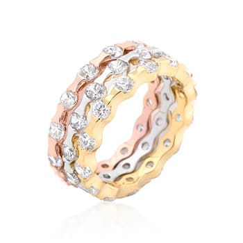 Stack Attack CZ Ring Set(10,Gold, Silver)
